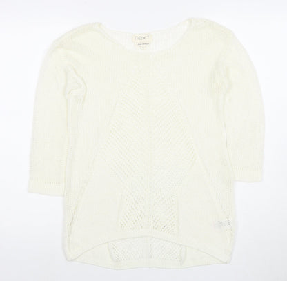 Womens UK Size 10 NEXT Ivory Pullover Jumper