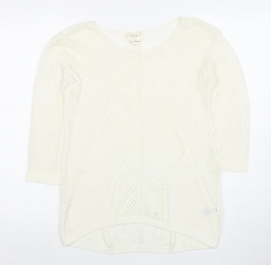 Womens UK Size 10 NEXT Ivory Pullover Jumper