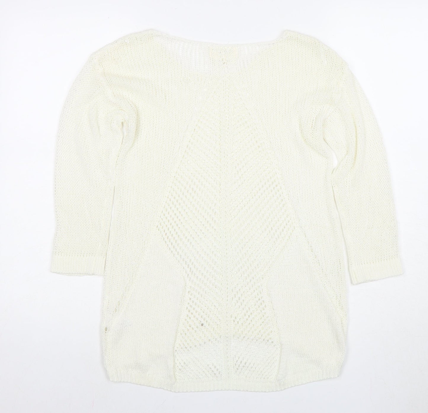 Womens UK Size 10 NEXT Ivory Pullover Jumper