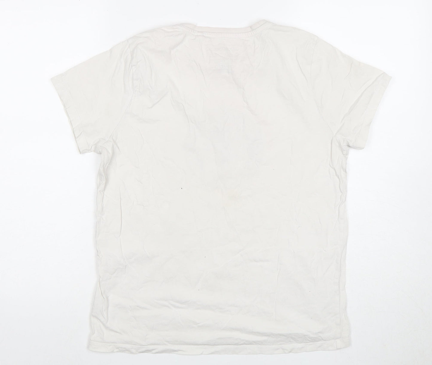 Mens UK Size S Difuzed White  T-Shirt
