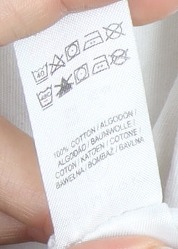 Mens UK Size S Difuzed White  T-Shirt
