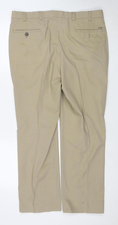 Oakman Men’s Beige Chino Trousers - Size 36