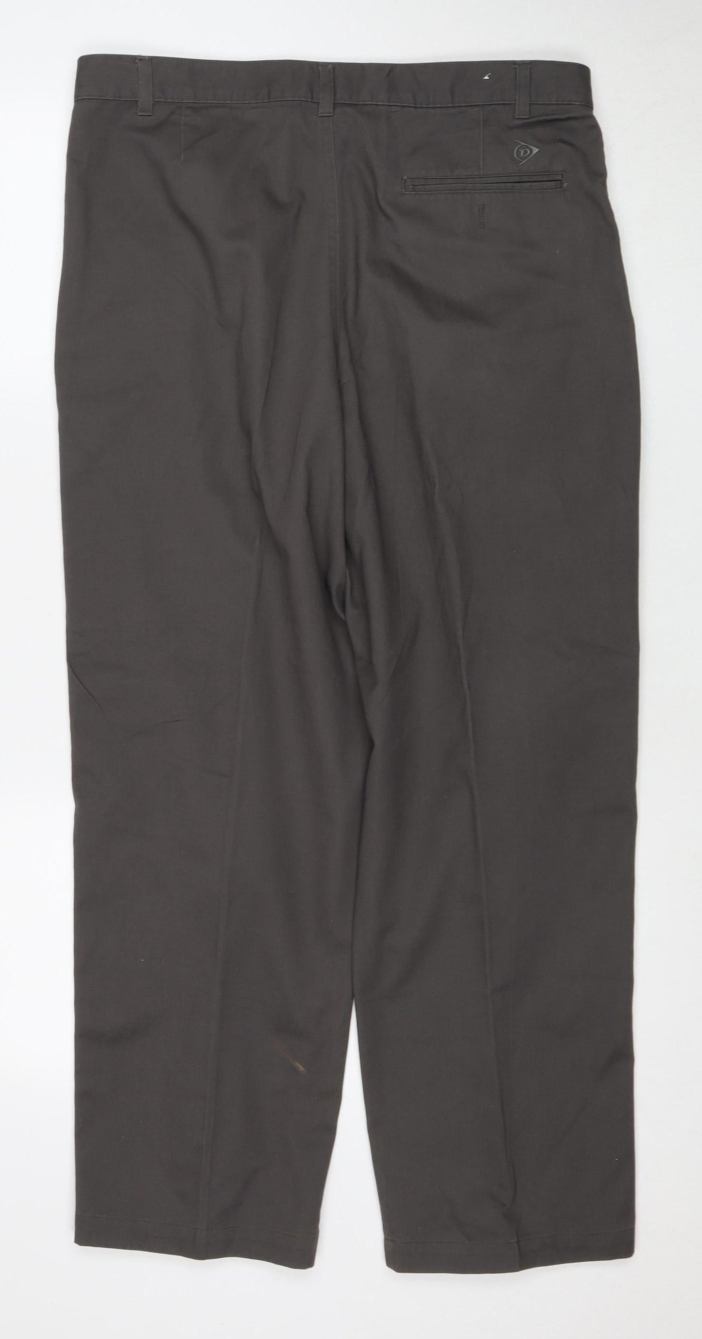 Dunlop Men's Grey Regular Fit Trousers, Size 36