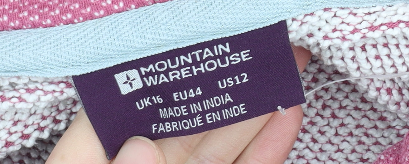 Womens UK Size 16 Mountain Warehouse Pink Pullover Sweatshirt