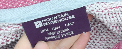 Womens UK Size 16 Mountain Warehouse Pink Pullover Sweatshirt
