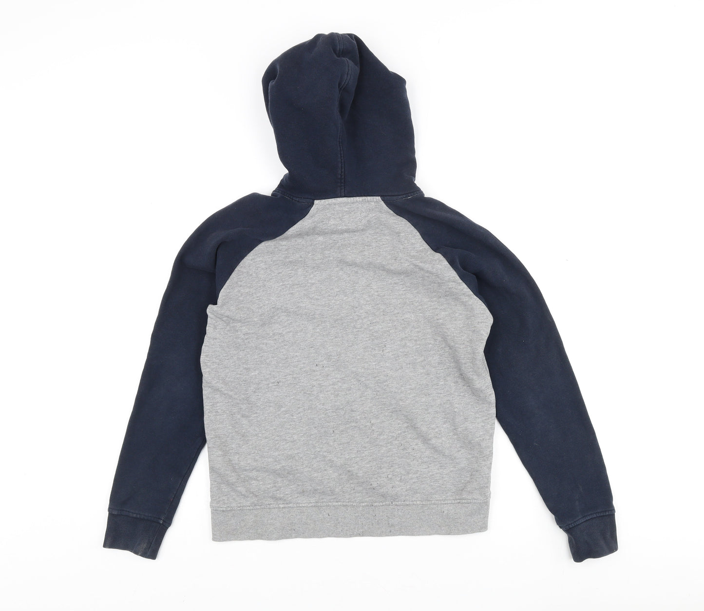 Jack & Jones Boys Grey Blue Pullover Logo Hoodie Size 24