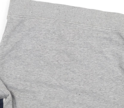 Jack & Jones Boys Grey Blue Pullover Logo Hoodie Size 24