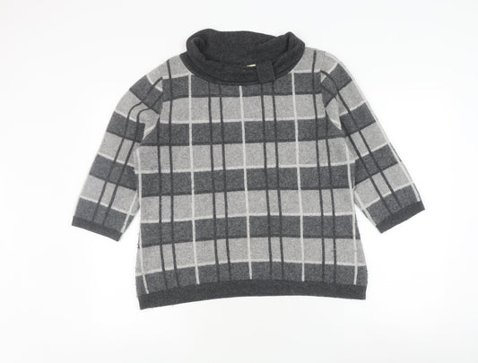 Womens UK Size XL Viyella Grey Pullover Jumper