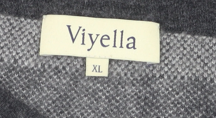 Womens UK Size XL Viyella Grey Pullover Jumper