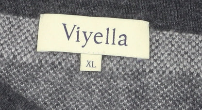 Womens UK Size XL Viyella Grey Pullover Jumper