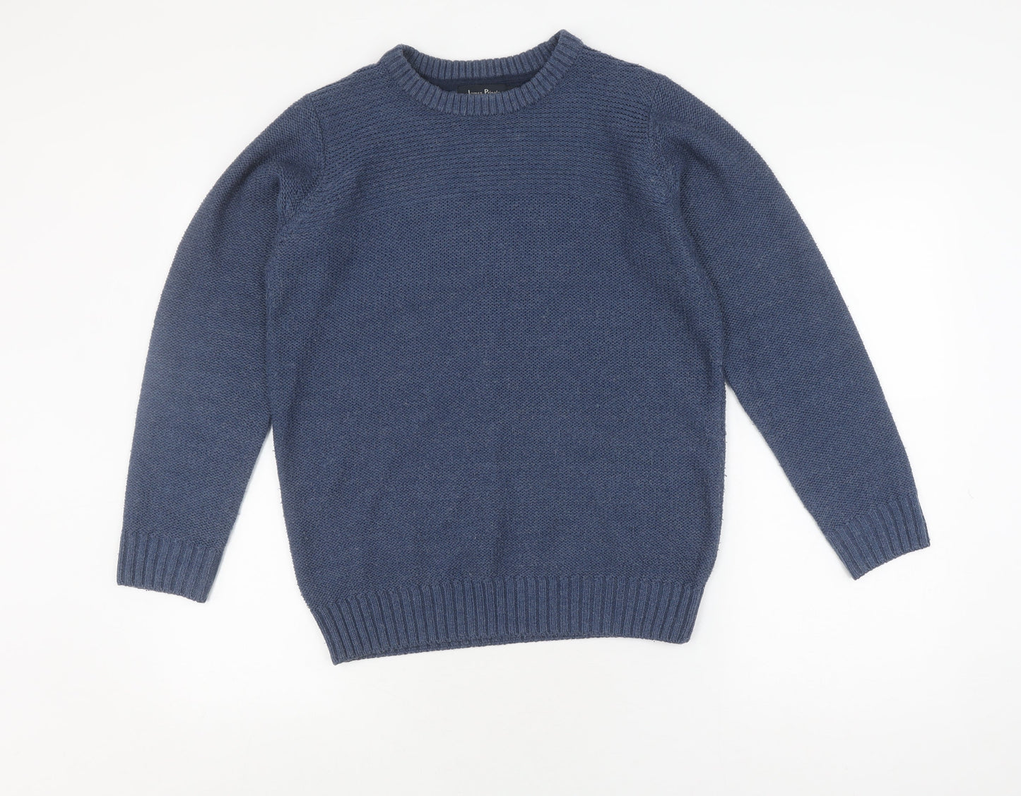 James Pringle Men's Blue Acrylic Pullover Jumper S