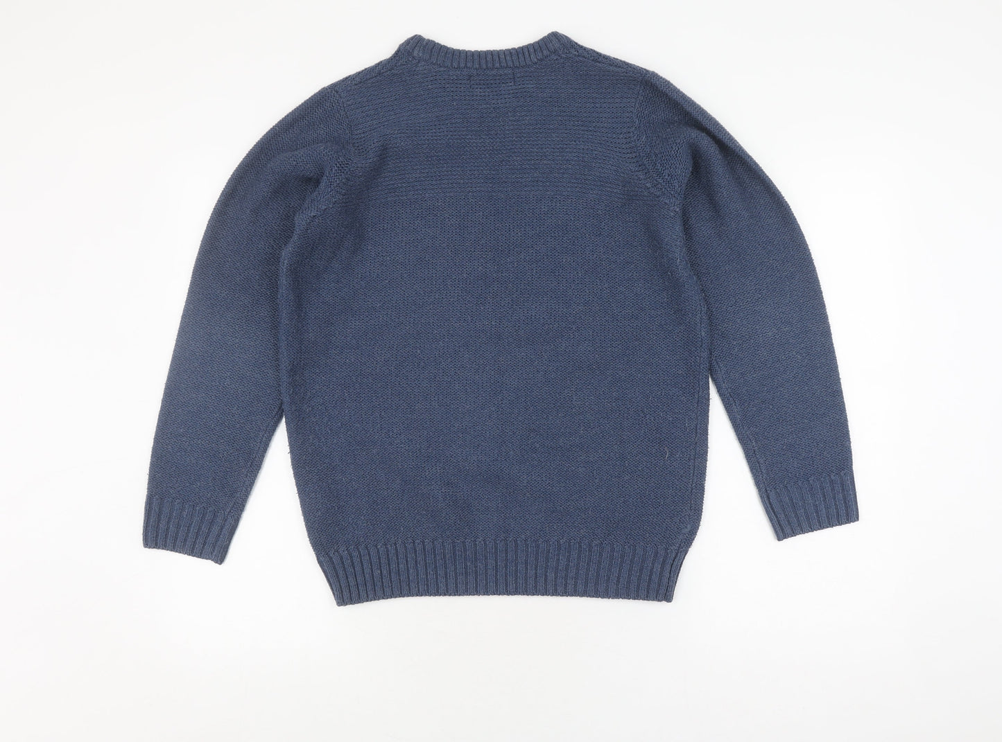 James Pringle Men's Blue Acrylic Pullover Jumper S