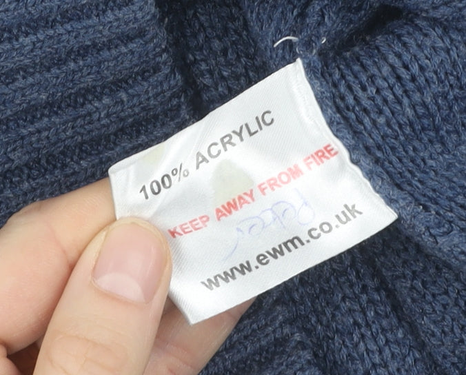 James Pringle Men's Blue Acrylic Pullover Jumper S