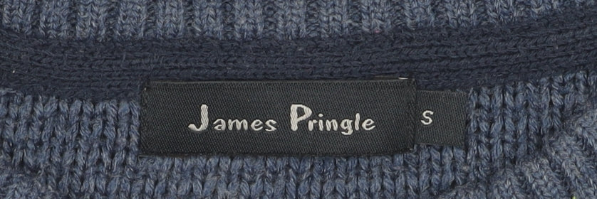 James Pringle Men's Blue Acrylic Pullover Jumper S
