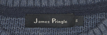 James Pringle Men's Blue Acrylic Pullover Jumper S