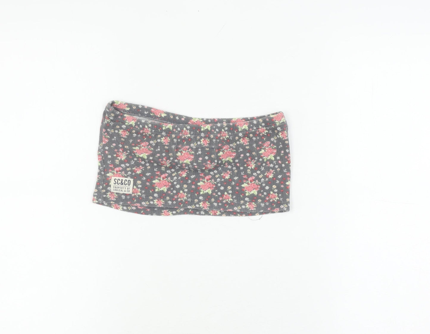 Womens UK Size 8 Soulcal & Co Multicoloured Cropped T-Shirt