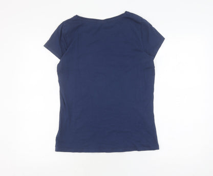 Womens UK Size S Harry Potter Blue Basic T-Shirt
