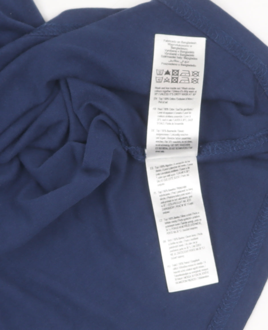 Womens UK Size S Harry Potter Blue Basic T-Shirt