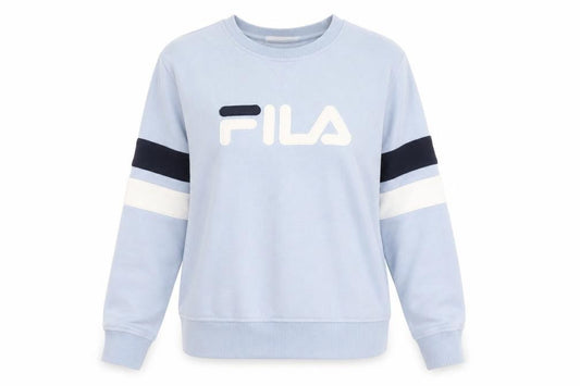 Front view of Fila Blue unisex adults pullover sweatshirt m