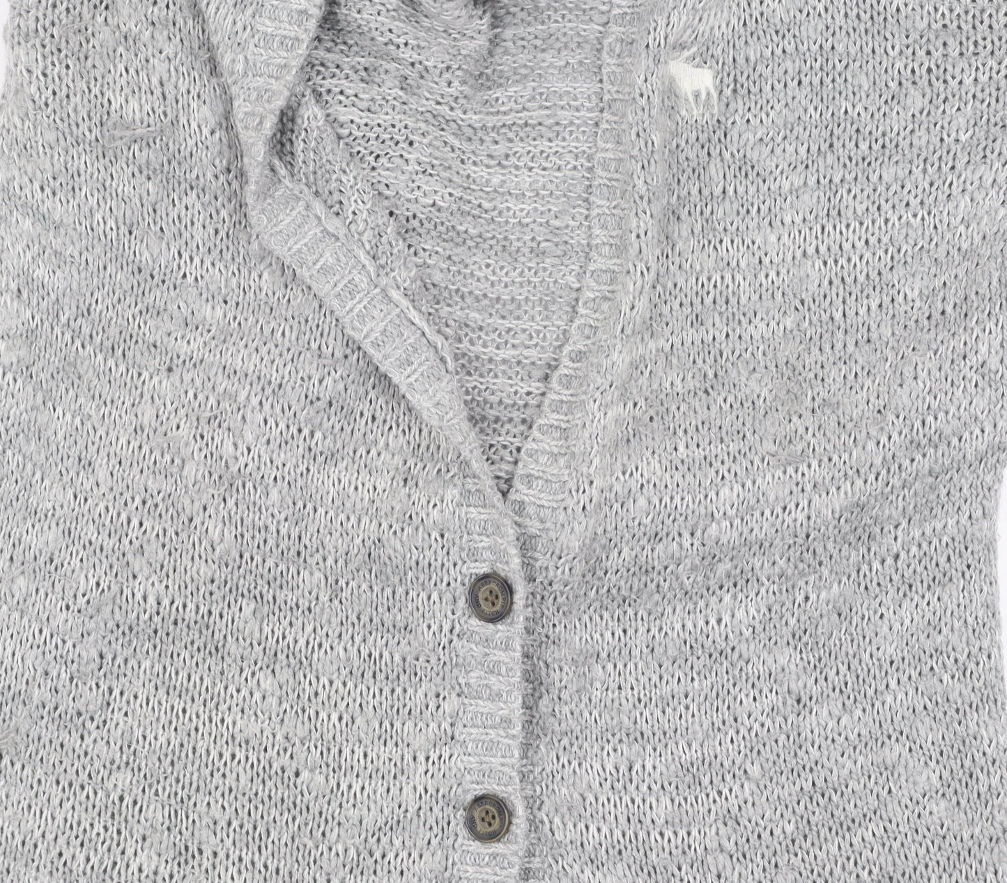 Abercrombie & Fitch Grey Men's Cardigan M/L V-Neck