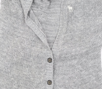 Abercrombie & Fitch Grey Men's Cardigan M/L V-Neck