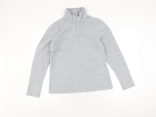 Womens UK Size 10 Mountain Warehouse Grey Full Zip Sweatshirt
