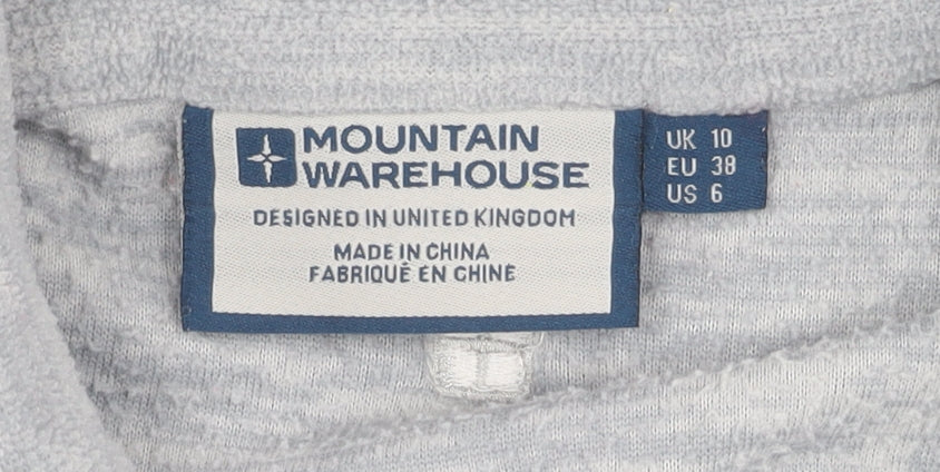 Womens UK Size 10 Mountain Warehouse Grey Full Zip Sweatshirt