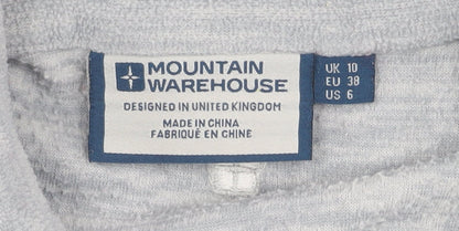 Womens UK Size 10 Mountain Warehouse Grey Full Zip Sweatshirt