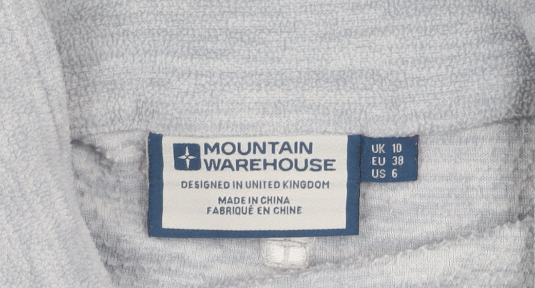 Womens UK Size 10 Mountain Warehouse Grey Full Zip Sweatshirt
