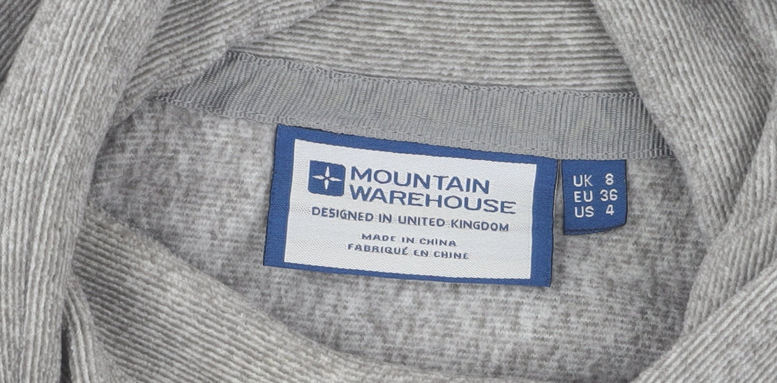 Womens UK Size 8 Mountain Warehouse Grey Pullover Sweatshirt
