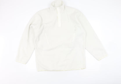 Pierre Cardin White Pullover Sweatshirt M