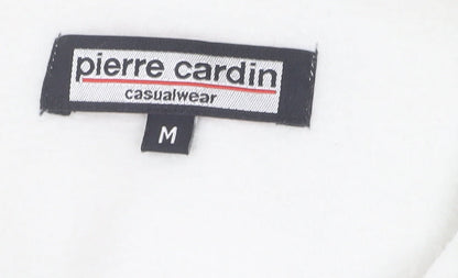 Pierre Cardin White Pullover Sweatshirt M