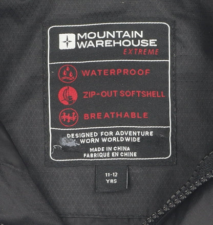 Mountain Warehouse Boys Black Parka Jacket 11-12Y Waterproof