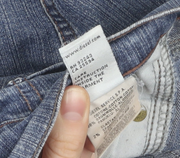 Diesel Women's Blue Straight Jeans Size M Comfortable Denim