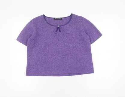 Womens UK Size L Jacques Vert Purple  Blouse