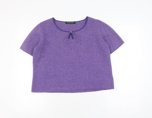 Jacques Vert Women's Purple Blouse L Round Neck