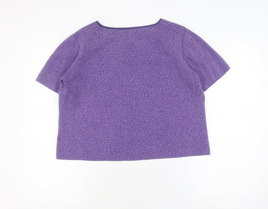 Jacques Vert Women's Purple Blouse L Round Neck