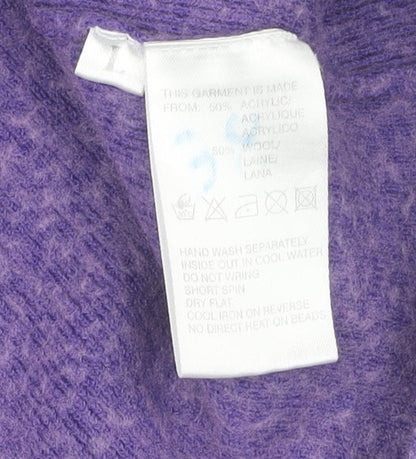 Womens UK Size L Jacques Vert Purple  Blouse