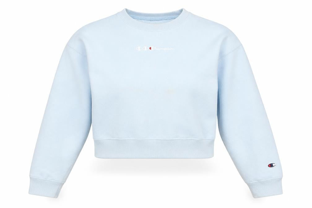 Womens UK Size M Champion Blue Pullover Sweatshirt