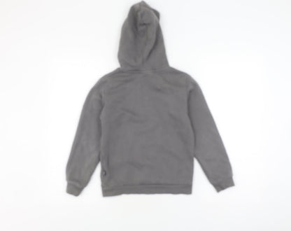 Puma Boys Grey Pullover Hoodie, Size M, Logo Accent