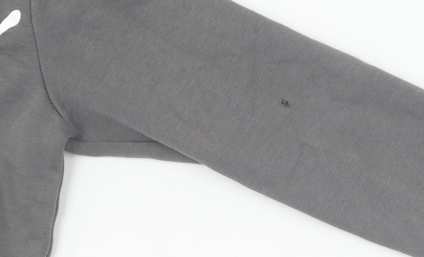 Puma Boys Grey Pullover Hoodie, Size M, Logo Accent