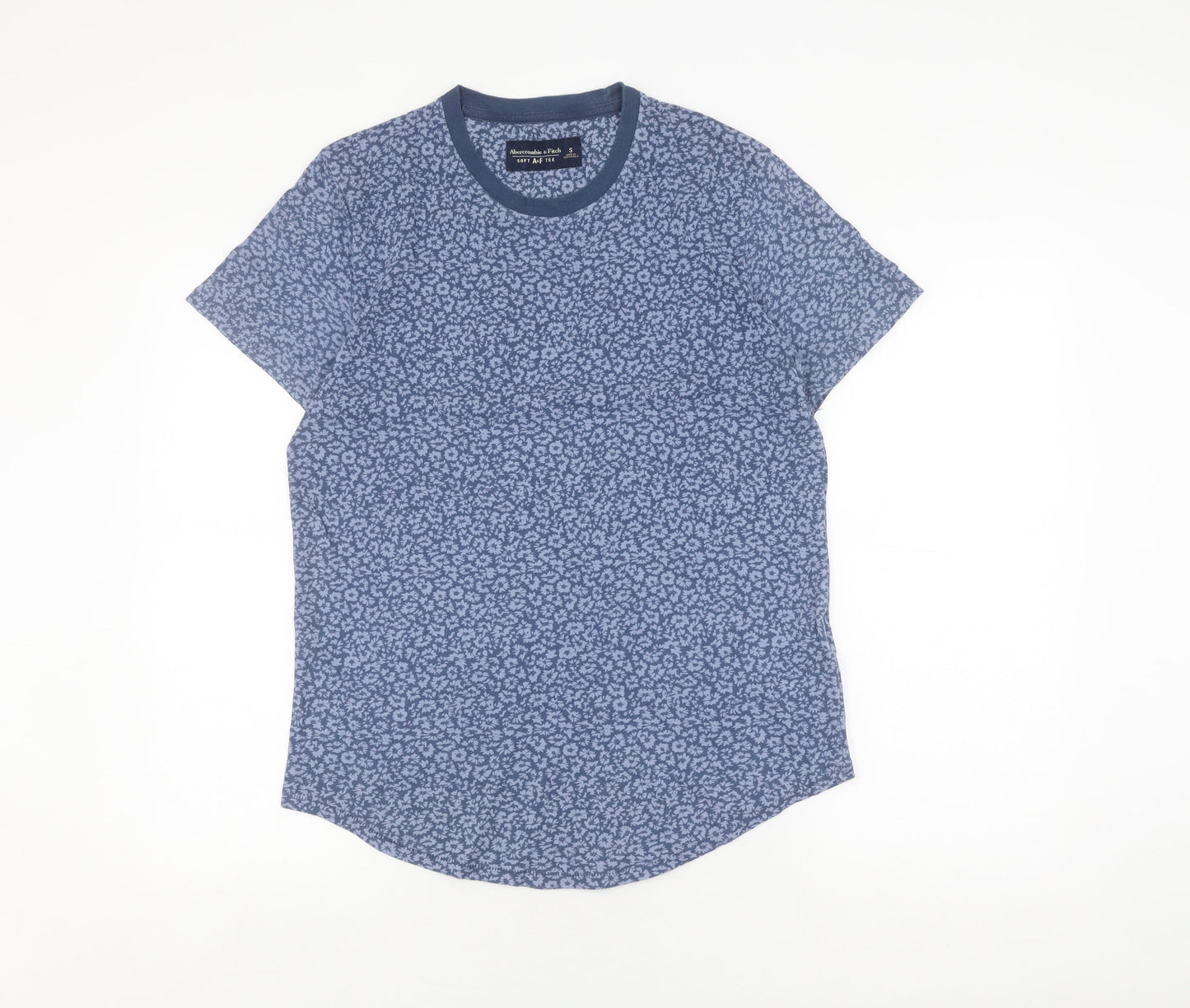 Abercrombie & Fitch Women's Blue Floral T-Shirt, Size S