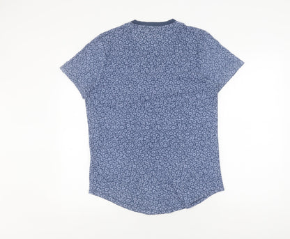 Abercrombie & Fitch Women's Blue Floral T-Shirt, Size S