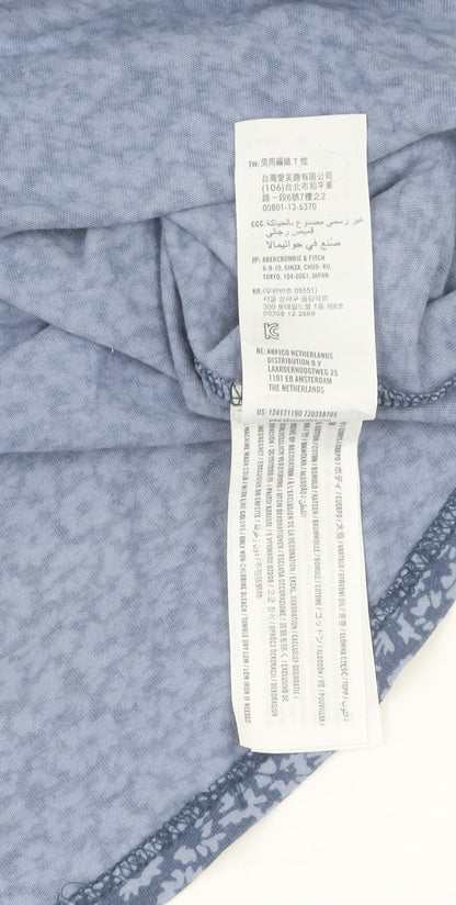 Abercrombie & Fitch Women's Blue Floral T-Shirt, Size S