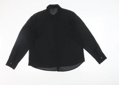 Abercrombie & Fitch Women's Black Button-Up Shirt L