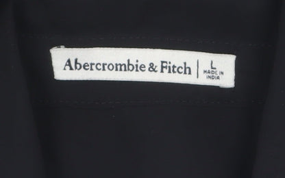 Abercrombie & Fitch Women's Black Button-Up Shirt L
