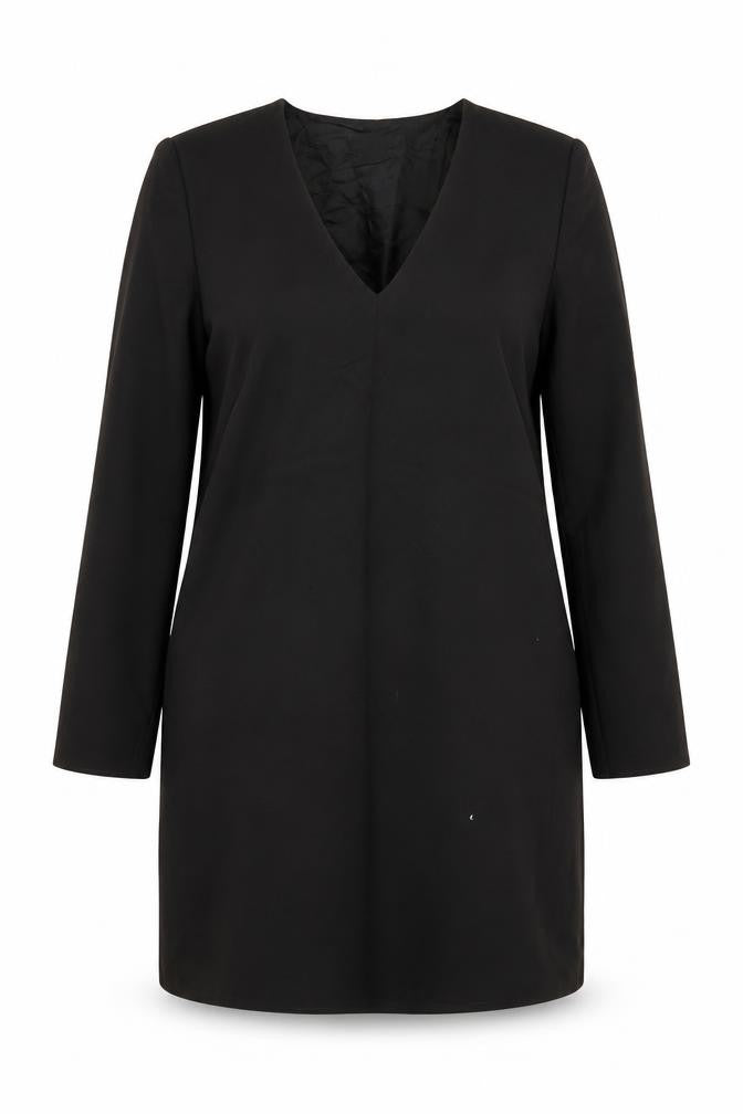 Massimo Dutti Women's Black Sheath Dress Size 14