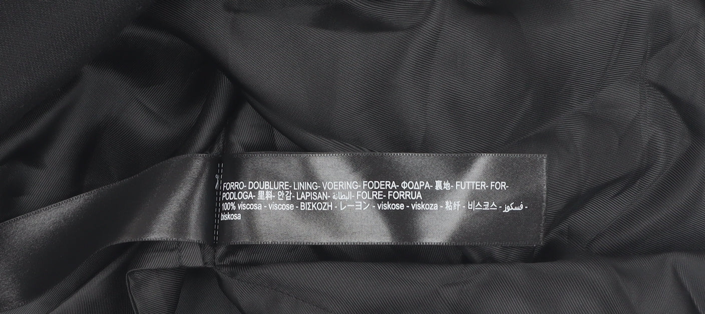 Massimo Dutti Women's Black Sheath Dress Size 14