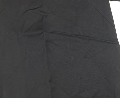 Massimo Dutti Women's Black Sheath Dress Size 14