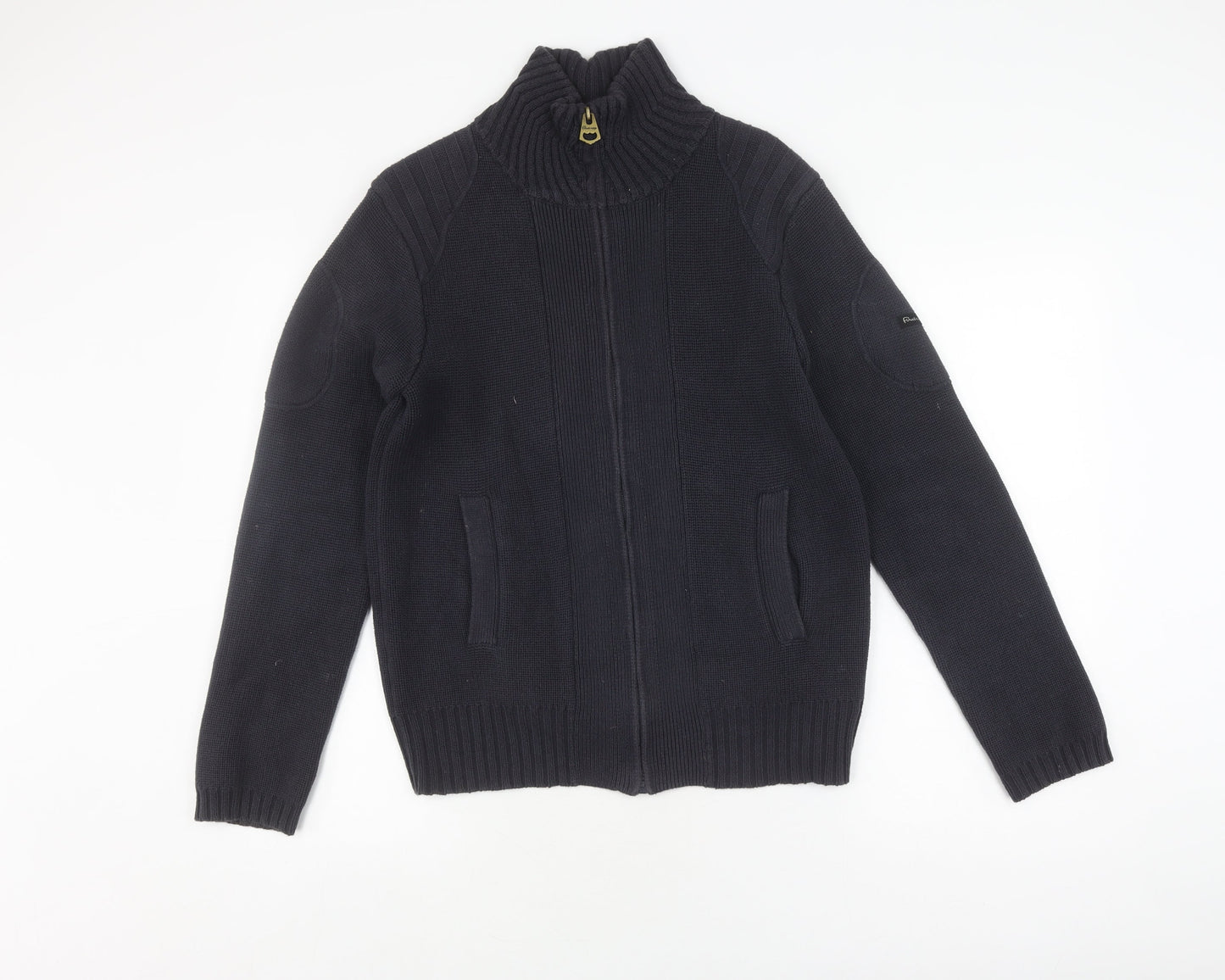 Firetrap Men's Black High Neck Full Zip Jumper S